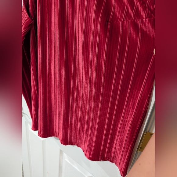 Torrid Jester Red Velvet Pleated Goddess Tank in Size 2 (18/20) - Picture 7 of 11